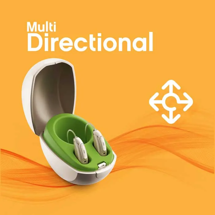 Multi directional hearing aid
